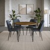 Jofran,Maddox Mid-Century Modern Faux Leather Upholstered Dining Chair (Set of 2) - 2 of 4