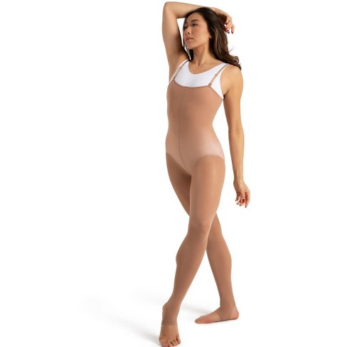 Capezio Light Suntan Women's Ultra Soft Stirrup Body Tight, 1x/2x : Target