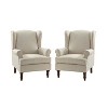 Set of 2 Umberto Traditional Accent Armchair with Turned Legs | ARTFUL LIVING DESIGN - 2 of 4
