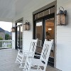 C Cattleya Modern Farmhouse Dusk-to-Dawn Outdoor Wall Lantern with Hand-woven Rattan Shade - 4 of 4