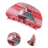 Unique Bargains Christmas Hair Clips Semicircle Elder for Christmas 3.35"x1.77"x1.77" Red Green 1 Pc - image 3 of 4