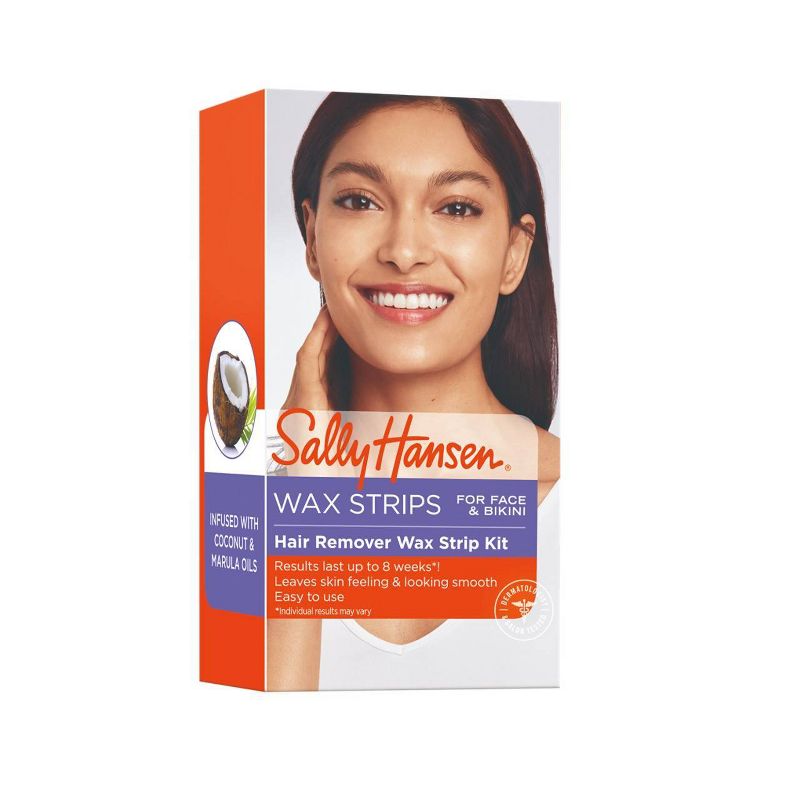 Sally Hansen Hair Remover Face and Bikini Wax Kit - 34 Wax Strips, 1 of 8