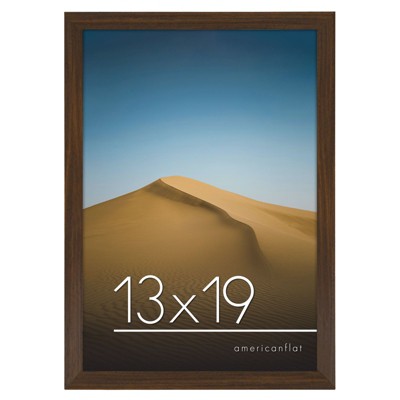 Americanflat 13x19 Picture Frame in Walnut - Composite Wood with Shatter Resistant Glass