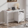 NicBex Modern Computer Desk with Storage Drawers & Charging Station,Writing Desk Home Office Desk for Study,Bedroom - 2 of 4