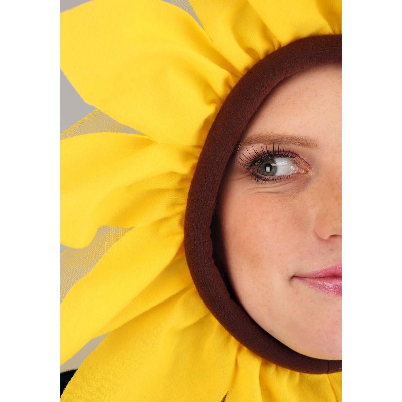 HalloweenCostumes.com    Adult Sunflower Hood Costume, Yellow, 5 of 9