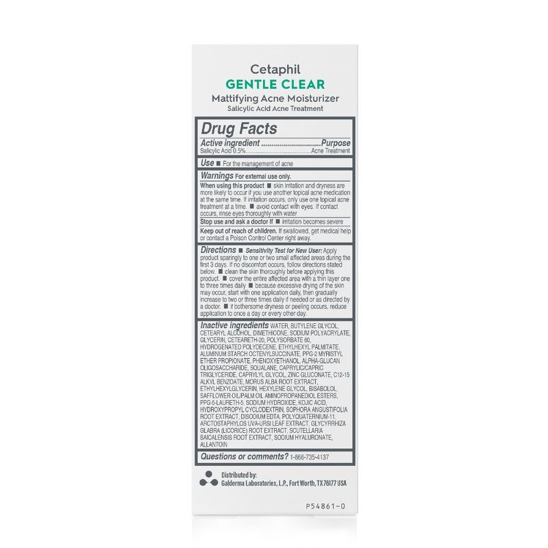 Cetaphil Gentle Clear Mattifying Acne Moisturizer with Salicylic Acid - 3 fl oz, 6 of 11