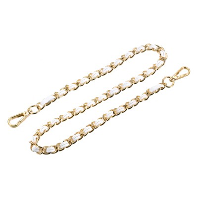 white, gold tone