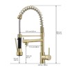 Pot Filler, Wall Mount Commercial Folding Faucet, Brushed Gold - 3 of 4