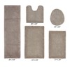 Edge Bath Rug 100% Premium Cotton Ultra-Soft Water Absorbent Tufted Solid Reversible 5 Piece Bathroom Rug Set for Machine Washable Bathmat - 2 of 4