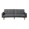 Royal Hampton Fabric Adjustable Sofa with Square Tufted Back, Light Gray - 2 of 4