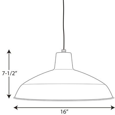 Matte Black Glass Indoor/Outdoor Pendant Light, 16" Wide