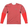Men's Star Trek Tos Red Shirt Front Back Print Long Sleeve Costume T-Shirt - 2 of 4