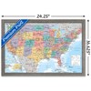 Trends International USA Map 2023 Framed Wall Poster Prints - image 3 of 4