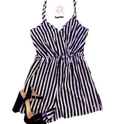 Women's Wo's Bev Striped Romper - Doublju