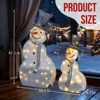 SEVOBAL Inflatable Decoration 2pcs Snowman with Top Hat Christmas Decorations 2D Holiday Decor for Xmas Outdoor Indoor Decor, White, 59.1"*8.7"*47.2" - 4 of 4