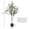 Artificial Tree with Silk Leaves and Lifelike Trunk in Pot for Indoor and Outdoor, Eucalyptus - 2 of 4