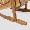 Malibu Acacia Wood Adirondack Rocking Chair - Natural - Christopher Knight Home: Weather-Resistant Patio Accent Chair - 3 of 4