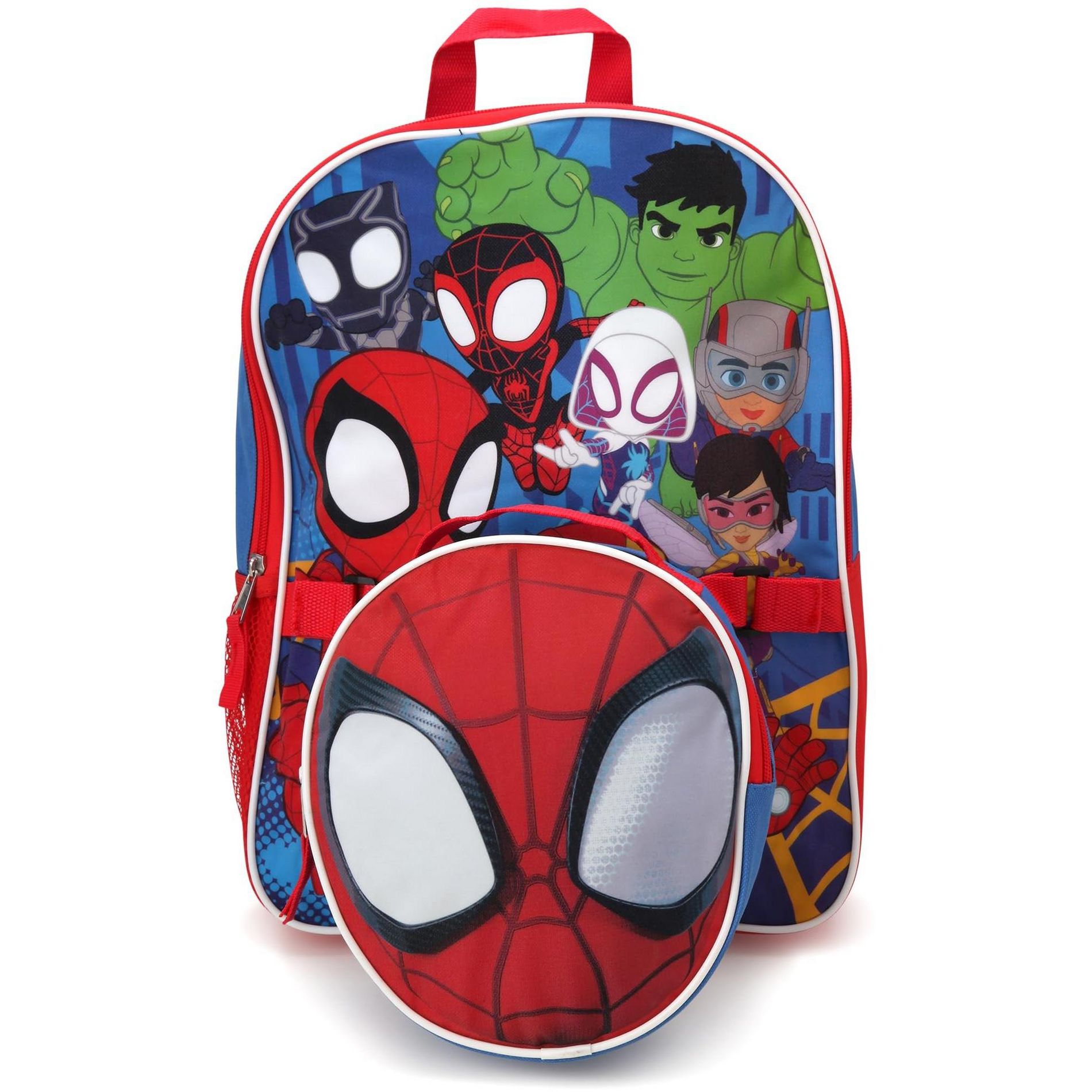 Fast Forward Spidey and Friends Backpack and Lunch Box Set - 2 Piece 15 Inch