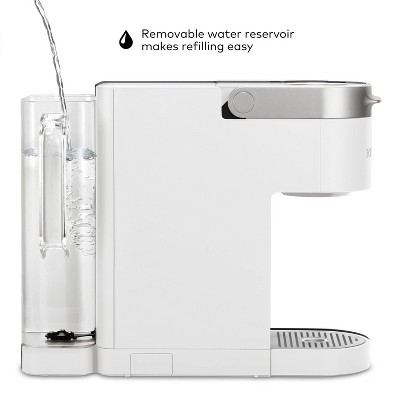 Elevated White Single-Serve Pod Coffee Maker with MultiStream Technology