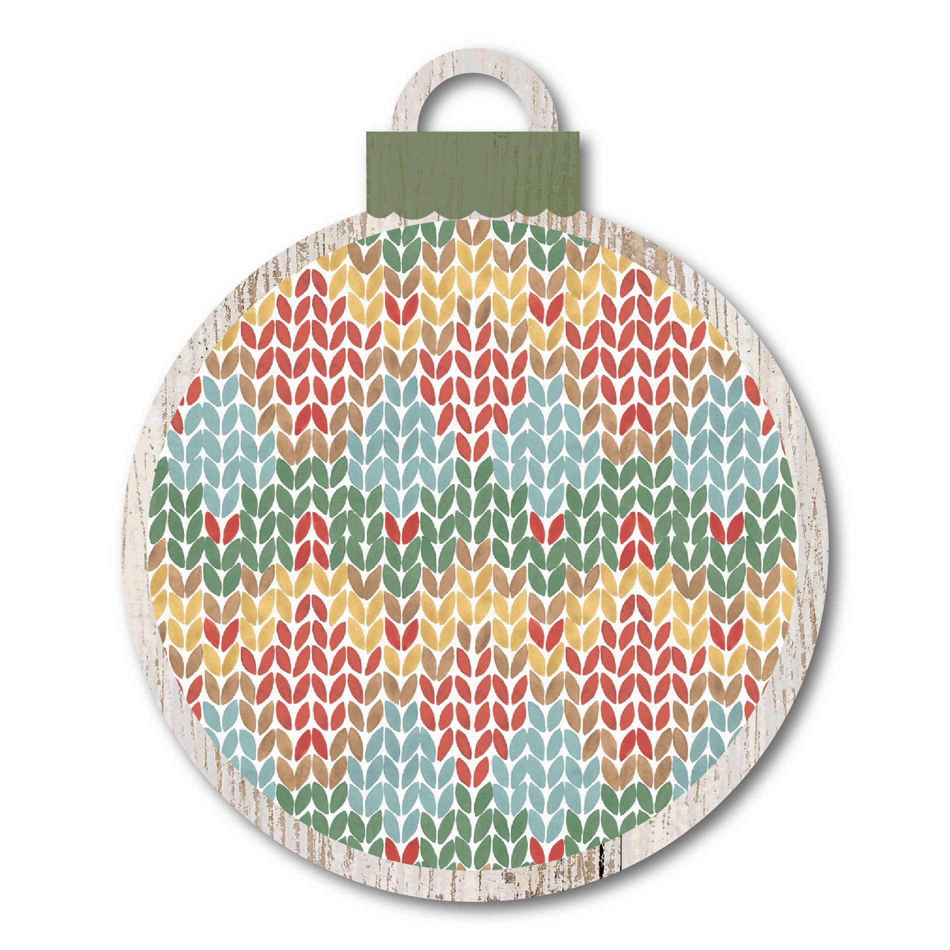 Courtside Market Snow Day Pattern VIIA 12x12 Hanging Ornament Artboard