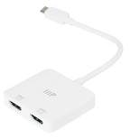 Monoprice USB-C to Dual 4K HDMI Adapter For Galaxy S9/S9+ MacBook Air2020-2018 MacBook/MacBook Pro2020 2019 2018 2017 iPad Pro 2018 Dell XPS13/15