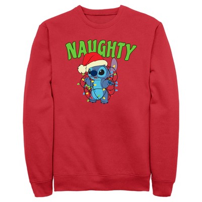 Men s Lilo Stitch Christmas Naughty Stitch Sweatshirt Target