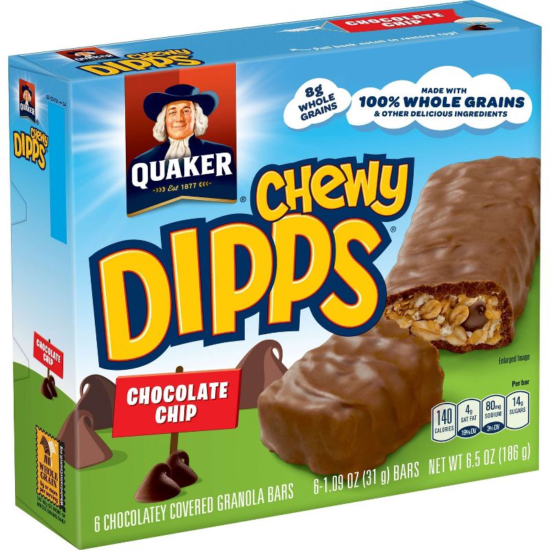 Quaker Chewy Dipps Chocolate Chip Granola Bars - 6.5oz/6ct, 6 of 10