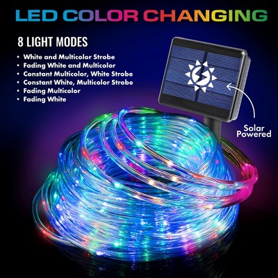 50 ft. Solar-Powered Color Changing LED Rope Light