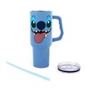Silver Buffalo Disney Lilo & Stitch Face Stainless Steel Tumbler With Handle | Holds 40 Ounces - 2 of 4