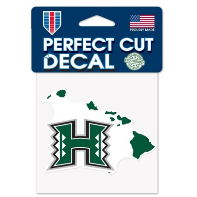 NCAA Hawaii Rainbow Warriors 4"x4" State Decal