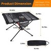 Racxily Portable Folding Camping Table Foldable Beach Table Aluminum Alloy Frame with 2 Cup Holders 2 Side Pockets Carry Bag - 2 of 4
