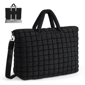 Generic Quilted Duffle Bag for Travel, Large Puffer Duffel Weekender Bags Soft Gym Tote - 1 of 4