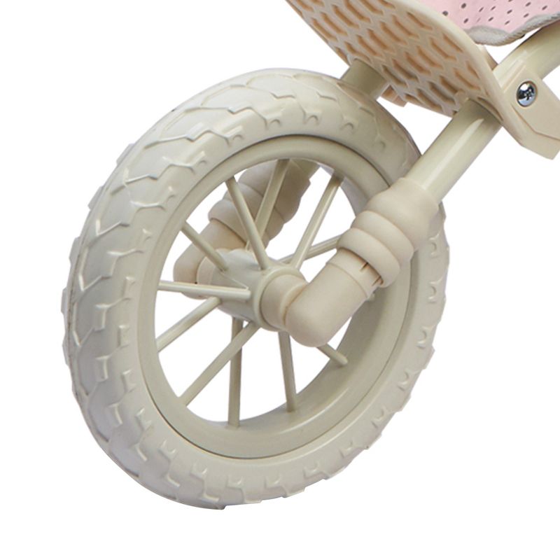 Olivia&#39;s Little World Double Jogging-Style Pram for Baby Dolls Pink/Gray, 6 of 12