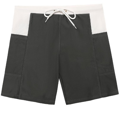 Lars Amadeus Men's Color Contrasting Pattern Holiday Summer Beach Board Shorts