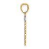 Black Bow Jewelry 14k Yellow Gold and White Rhodium Filigree Sweet 16 Pendant, 11 x 23mm - 2 of 4