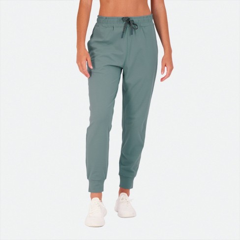 90 Degree By Reflex - Women's Rib Contrast High Waist Side Pocket Ankle  Jogger - Heather Grey - Large : Target