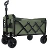 Vynxaria Dual-Layer Expandable Utility Wagon ¨C Foldable Cart with 100% Extra Space for Outdoor, Shopping, Gardening - 2 of 4