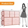 Fabric 5 Drawer Dresser for Bedroom, Storage Organizer Chest with Side Pockets, Hooks, and Sturdy Metal Frame for Closet, Entryway, Living Room - 4 of 4