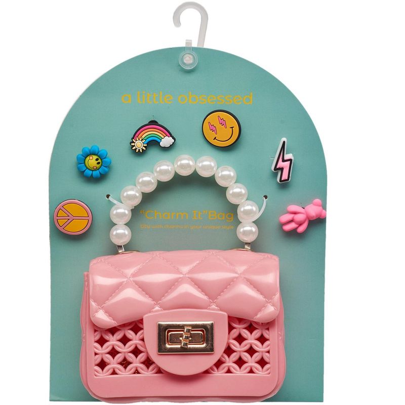 A Little Obsessed Girl’s Mini  “Charm It” Bag - Crossbody Purse with DIY Charms for Kids, 4 of 5