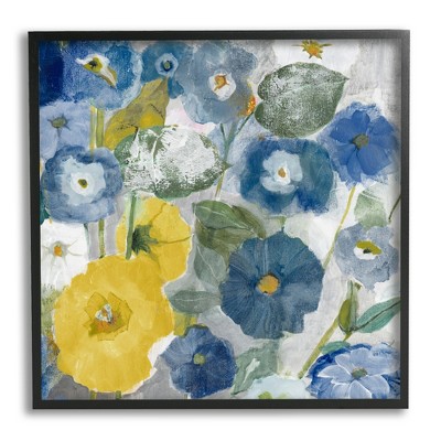 Stupell Industries Abstract Poppy Flowers Pattern Framed Giclee Art