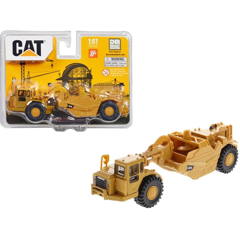 CAT Caterpillar 627G Auger Scraper Yellow 1/87 (HO) Diecast Model by Diecast Masters, 1 of 6