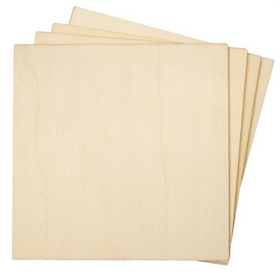 36-Pack Unfinished Wood Square Cutout Pieces for DIY Crafts, 5 Inches