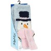 Memoi Women's Snowman Embellished Critter Plush Crew Socks Ivory One Size - 2 of 2