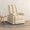 vidaXL Recliner Cream Fabric - 2 of 4