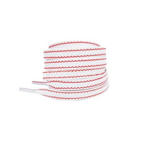 INSPIRE CHIC Flat White Colorful Wave Pattern Shoe Laces for Sneakers Sport Shoes 1 Pair - 1 of 4