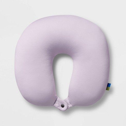 Memory Foam Travel Neck Pillow - Purple