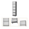 SEVOBAL Decorative Bookshelf Industrial Bookshelf Slim Bookcase for Stylish Storage in Living Room, Gray White, 17.72"*11.77"*71.1" - 3 of 4
