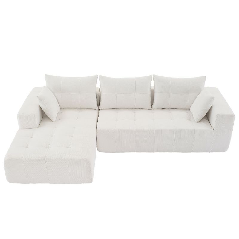 110*69" Modular Sectional Sofa Set, L-Shape Upholstered Sleeper Sofa for Living Room, Bedroom - Maison Boucle, 2 of 10