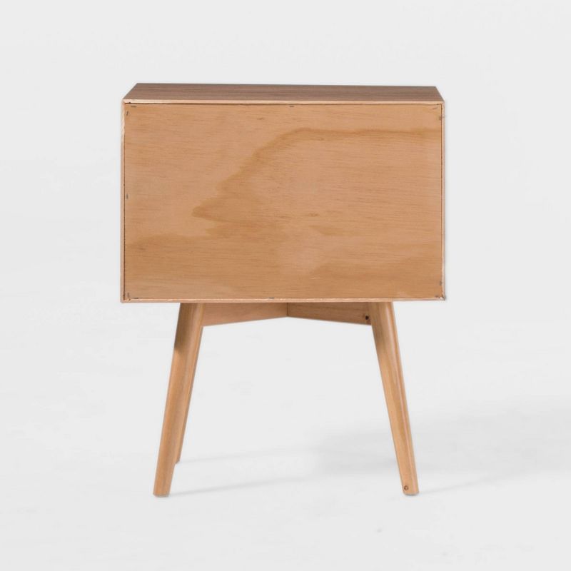 Greenberg 2 Drawer Mid-Century Modern Solid Wood Nightstand - Saracina Home, 6 of 29