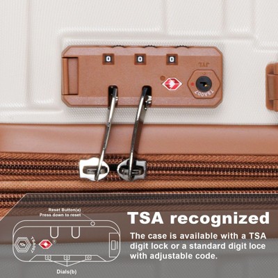 ZACHVO 3 Piece Hardside Luggage Set with Spinner Wheels,TSA Lock,20/24/28 Inch